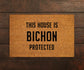 Bichon Coir Door Mat, Funny Dogs Door Mat, Funny This House Bichon Protected Doormat, Welcome Mats, Coir Mats