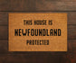 Newfoundland Coir Door Mat, Funny Dogs Door Mat, Funny This House Newfoundland Protected Doormat, Welcome Mats, Coir Mats