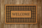 Houndstooth Welcome Door Mat, Houndstooth Welcome Coir Door Mats, Funny Doormat, Welcome Outdoor Mat