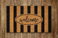 Cabana Welcome Door Mat, Cabana Stripe Welcome Coir Door Mats, Funny Doormat, Welcome Outdoor Mats