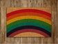 Big Rainbow Door Mat, Rainbow Coir Door Mats, Big Funny Rainbow Doormat, Welcome Rainbow Outdoor Mat