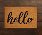 Hello Doormat, Hello Welcome Doormat, Hello Coir Mat, Personalized Doormats, Home Decor Hello Mat, Gift Door Mats,