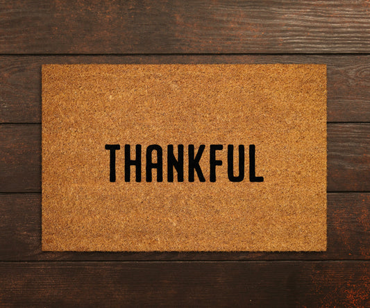 Thankful Doormat, Thankful Door Mat, Thankful Doormats, Hello Thankful Mat, Funny Doormat, Thankful Welcome Mats