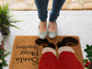 Santa Please Stop Here, Christmas Snow Coir Door Mat, Front Door Mat, Outdoor Mats, Funny Doormat, Welcome Mats, Coir Mats