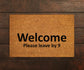 Home Doormat, Welcome Please Leave by 9 Doormats, Funny Get Off Doormat, New Home Gift, Wedding Gift Doormat, Welcome Go Away Mat