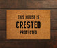 Crested Coir Door Mat, Funny Dogs Door Mat, Funny This House Crested Protected Doormat, Welcome Mats, Coir Mats