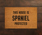 Spaniel Coir Door Mat, Funny Dogs Door Mat, Funny This House Spaniel Protected Doormat, Welcome Mats, Coir Mats