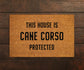 Cane Corso Coir Door Mat, Funny Dogs Door Mat, Funny This House Cane Corso Protected Doormat, Welcome Mats, Coir Mats