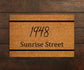 Personalized Street Address Doormat, Personalized Door Mat, Street name doormat, Housewarmings Gift , House Number Doormat