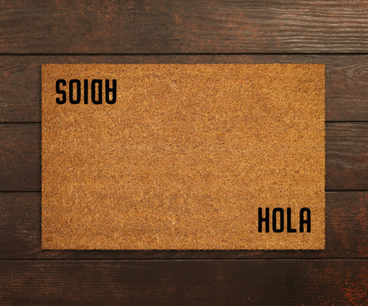 Hola Adios Doormat, Hola Adios Door Mat, Hola Adios Doormats, Hola Adios Welcome  Mat, Funny Hola Adios Doormat, Welcome Hola Adios Mats