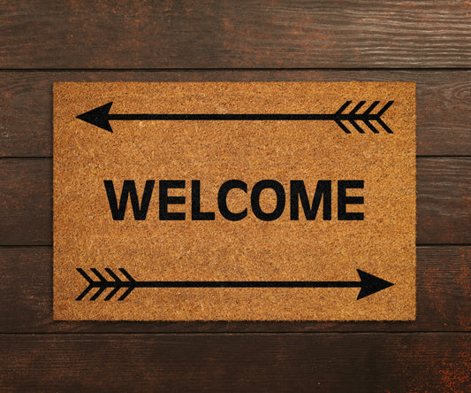 Welcome Arrow Doormats,  Welcome Doormat, Welcome Mats, Arrow Welcome Doormat, Arrow Door Mat, Welcome and Arrows Doormats, Funny Doormat