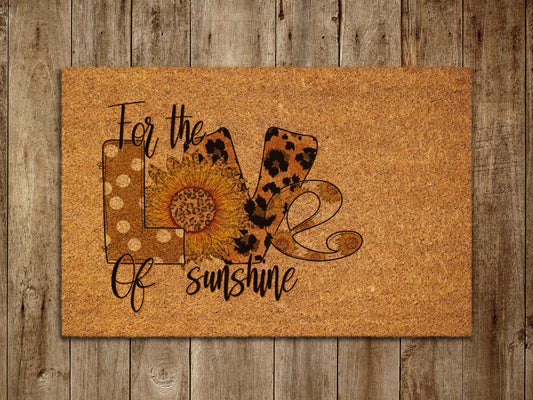 Love Spring Door Mat,  Spring Door Mats, Farmhouse Doormat, Sunflower and Butterfly Doormats, Funny Doormat, Welcome Mats