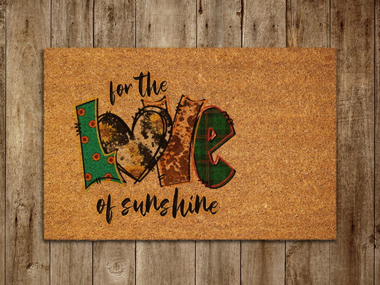 Love of Sunshine Door Mat,  Spring Door Mats, Farmhouse Doormat, Love of Sunshine Doormats, Funny Doormat, Welcome Mats