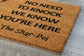 The Shar-Pei Door Mat,  Shar-Pei We Know You ARE Here Spring Door Mats, Funny  Shar-Pei Doormat, Welcome Mats
