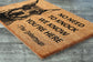The Doberman Door Mat, We Know You ARE Here The Doberman Dog Door Mats, Funny Doberman Doormat, Welcome The Doberman Mats