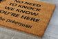 The Doberman Coir Door Mat, We Know You ARE Here The Doberman Dog Door Mats, Funny Doberman Outdoor Doormat, Welcome The Doberman Mats