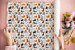 Cute Dogs Pattern Gift Wrapping Paper, All Dogs Wrapping Paper, Dogs Birthday Wrapping Paper, Floral Wrapping Paper, Birthday Wrapping Paper