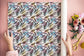 Feather Pattern Gift Wrapping Paper, Floral Wrapping Paper, Birthday Wrapping Paper, Wrapping Paper, Happy Birthday Wrapping Paper