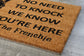 Frenchie Door Mat, French Bulldog We Know You ARE Here Spring Door Mats, Funny French Bulldog Doormat, Welcome Frenchies Mats