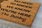 Bulldog Door Mat, Bulldog We Know You ARE Here Spring Door Mats, Bulldogs Doormat, Welcome Bulldog Outdoor Coir Mats, Bulldog Door Mat
