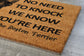 Boston Terrier Door Mat, Boston Terrier We Know You ARE Here Spring Door Mats, Boston Terrier Doormat, Welcome Boston Terrier Coir Mats