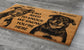 The Rottweiler and Pitbull Door Mat, We Know You ARE Here Rottweilers Dog Breed Door Mats, Funny Pitbull  Doormat, Welcome Mats