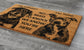 The Rottweiler and Pitbull Door Mat, We Know You ARE Here Rottweiler and Pitbull Dog Breed Door Mats, Funny Pitbull  Doormat, Welcome Mats