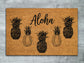 Aloha Pineapples Door Mat, Aloha Pineapples Welcome Coir Door Mats, Pineapple Funny Doormat, Aloha Pineapple Outdoor Mat