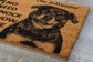 The Rottweiler and Pitbull Door Mat, We Know You ARE Here Rottweilers Dog Breed Door Mats, Funny Pitbull  Doormat, Welcome Mats