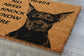 The Dobermans Coir Door Mat, We Know You ARE Here The Doberman Dog Door Mats, Funny Dobermans Outdoor Doormat, Welcome The Doberman Mats