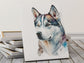Husky Print, Canvas Husky Print, Watercolor Siberian Husky Art Paper Print, Home Decor Siberian Husky Print 8