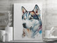 Husky Print, Canvas Husky Print, Watercolor Siberian Husky Art Paper Print, Home Decor Siberian Husky Print 8