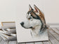 Husky Print, Canvas Husky Print, Watercolor Siberian Husky Art Paper Print, Home Decor Siberian Husky Print 1