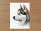 Husky Print, Canvas Husky Print, Watercolor Siberian Husky Art Paper Print, Home Decor Siberian Husky Print 1