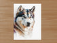 Husky Print, Canvas Husky Print, Watercolor Siberian Husky Art Paper Print, Home Decor Siberian Husky Print 3