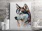 Husky Print, Canvas Husky Print, Watercolor Siberian Husky Art Paper Print, Home Decor Siberian Husky Print 5
