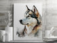 Husky Print, Canvas Husky Print, Watercolor Siberian Husky Art Paper Print, Home Decor Siberian Husky Print 5