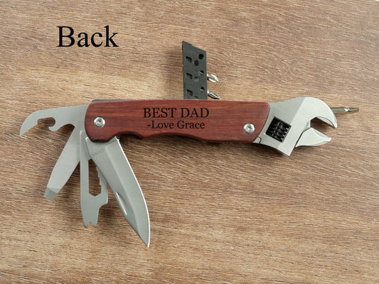 Best Dad Multi Tool Wrench, Best Dad Ever Personalized Multi Tool, Custom Wrench Multi Tool, Happy Father's Day Multi Tool,  Custom Tool
