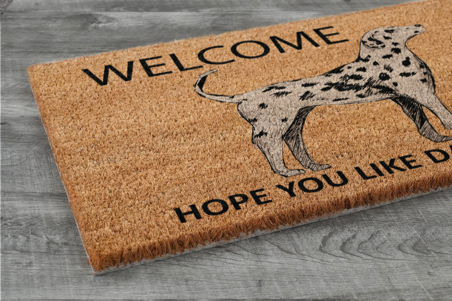 Dalmatians Door Mat, Welcome Hope You Like Dalmatians, Welcome Doormats, New Home Gift, Wedding Gift Doormat, Welcome Mat