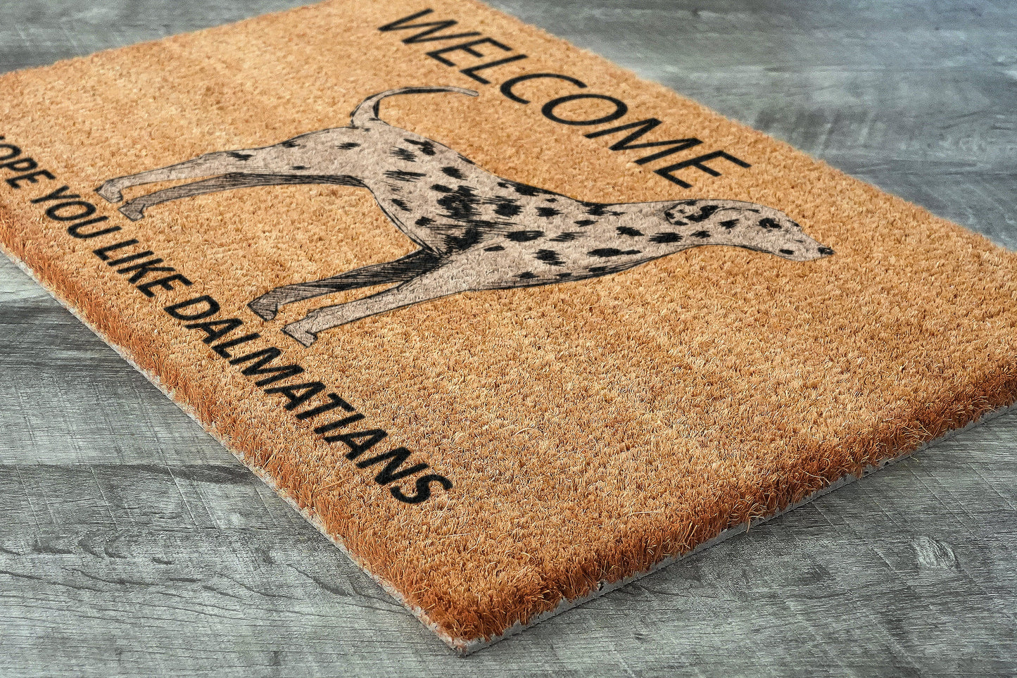 Dalmatians Door Mat, Welcome Hope You Like Dalmatians, Welcome Doormats, New Home Gift, Wedding Gift Doormat, Welcome Mat