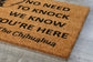 Welcome Chihuahua Doormat, No Need to Knock Chihuahua Door Mat, Chihuahuas Doormat, Welcome Chihuahuas Doormats, Welcome Dog Breed Mats