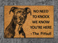The Pitbull Home Door Mat, Pitbull We Know You ARE Here Coir Doormat, Spring Door Mats, Funny Doormat, Welcome Mats